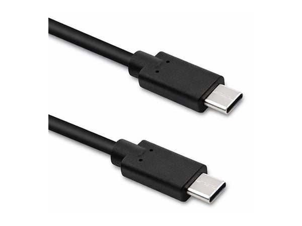 Qoltec - USB-kaapeli - USB-C (uros) - USB-C (uros) - USB 3.1 - 0,5 A - 3 m - musta