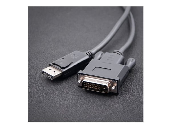 Qoltec - Adapterkabel - DisplayPort (hane) spärrad till DVI-D (hane) - 1.8 m - tumskruvar - svart
