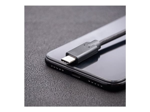 Qoltec - USB-kaapeli - USB-C (uros) - USB-C (uros) - USB 3.1 - 0,5 A - 3 m - musta Qoltec - USB-kaapeli - USB-C (uros) - USB-C (uros) - USB 3.1 - 0,5 A - 3 m - musta