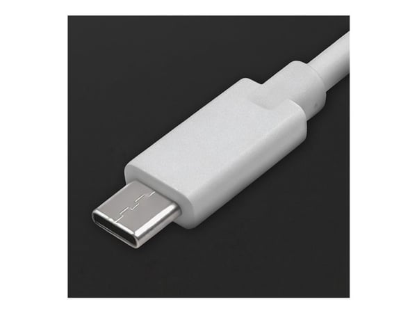 Qoltec - USB-kabel - USB-C (hane) till USB-C (hane) - USB 2.0 - 1 A - 1.4 m - vit