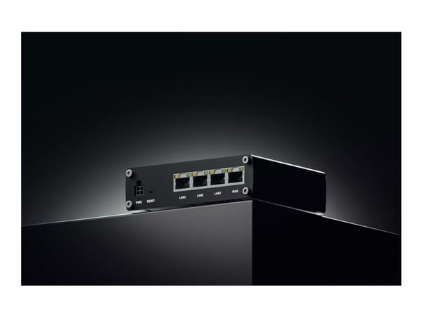 Teltonika RUTM08 - Ruter 3-portssvitsj - 1GbE, IEEE 802.3u, PPP - DIN-skinnemonterbar, veggmonterbar, overflatemonterbar