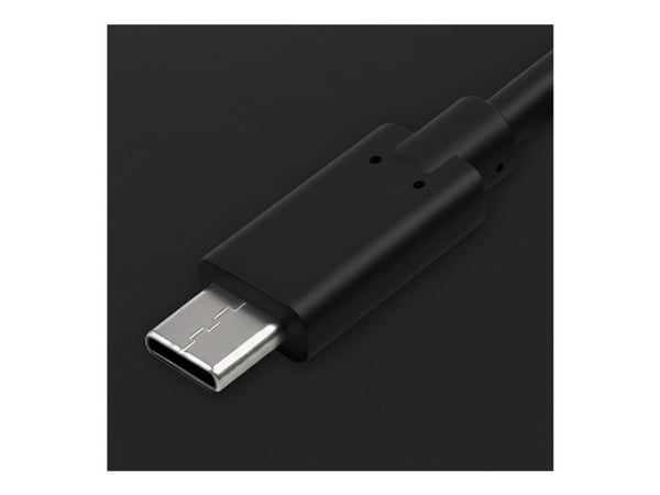 Qoltec - USB-kaapeli - USB-C (uros) - USB-C (uros) - USB 3.1 - 0,5 A - 3 m - musta