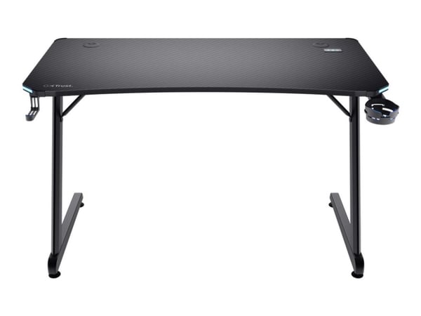 Trust GXT 709 LUMINUS - Skrivbord - rektangulär - svart - vit bas - svart