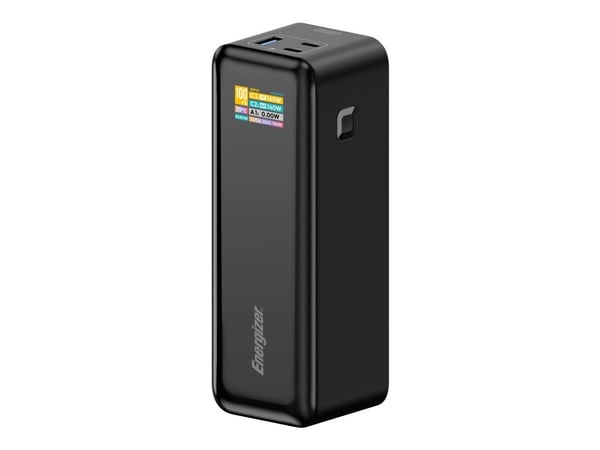 Energizer 140W nopea USB-C PD &amp; USB-A virtalähde, musta