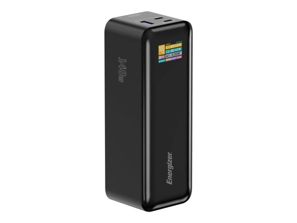 Energizer XP27000PD - Strømbank - 27000 mAh - 99.9 Wh - 140 watt - 5 A - Power Delivery 3.1 - 3 utgangskontakter (2 x USB-C, USB)