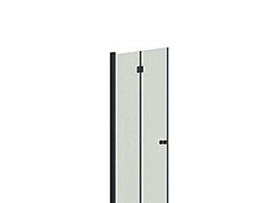 Fäll-/vikdörr H:200*87-89 cm svart/klart