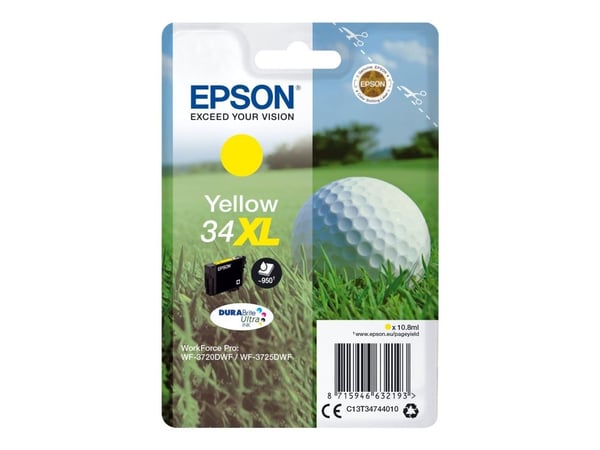 Epson 34 - 4.2 ml - gul - original - bläckpatron - för WorkForce Pro WF-3720, WF-3720DWF, WF-3725DWF