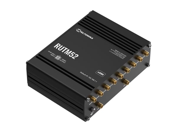 Teltonika RUTM52, Wi-Fi 5 (802.11ac), Dual-band (2,4 GHz / 5 GHz), Ethernet LAN, 5G, Sort, Industriel router