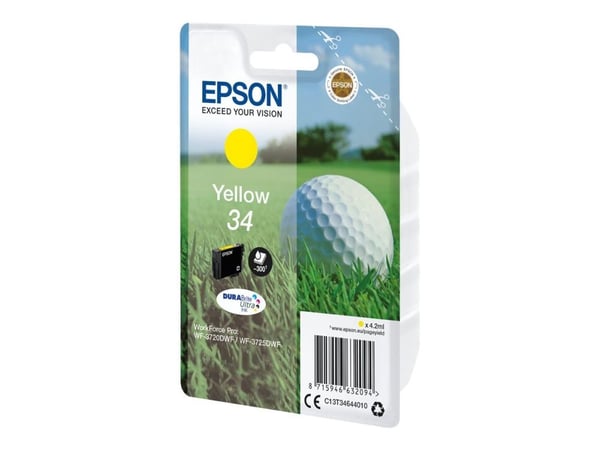 Epson 34 - 4.2 ml - gul - original - bläckpatron - för WorkForce Pro WF-3720, WF-3720DWF, WF-3725DWF