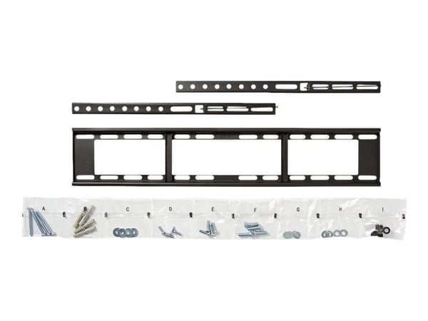 Nedis TVWM1051BK - Monteringssett (veggplate, 2 monteringsbraketter) - fast - for TV - stål - svart - skjermstørrelse: 37"-70"
