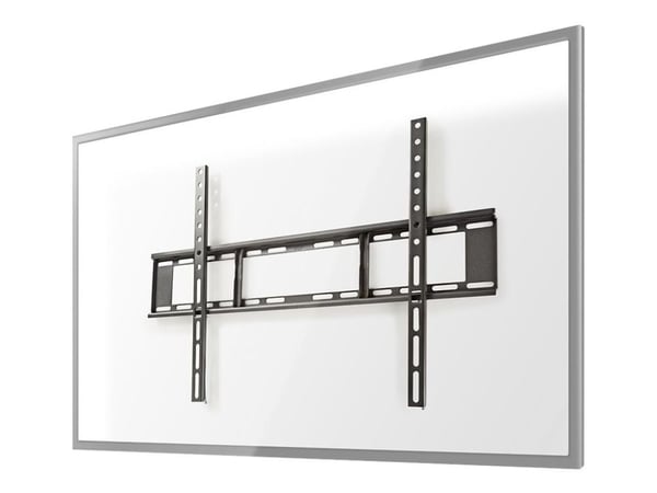 Nedis TVWM1051BK - Monteringssett (veggplate, 2 monteringsbraketter) - fast - for TV - stål - svart - skjermstørrelse: 37"-70"