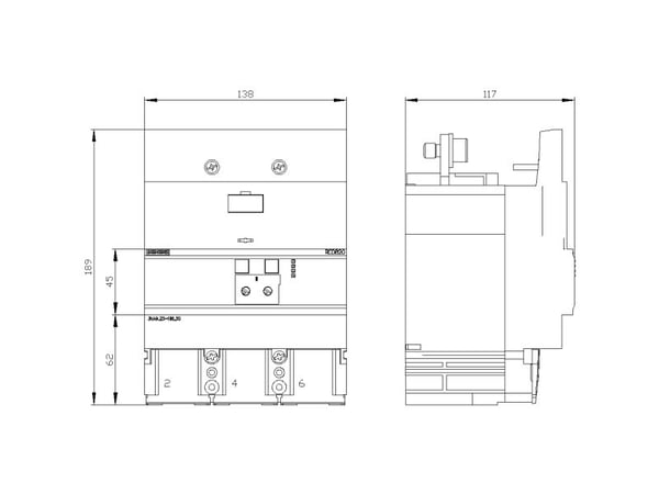 Siemens 3VA9423-0RL30, 2,82 kg, 207 mm, 154 mm, 164 mm