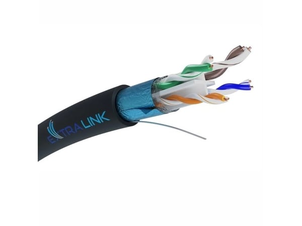 Extralink CAT6 FTP (F/UTP) V2 Utomhus | Twisted Pair Nätverkskabel | 25M