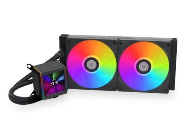 Lian Li Galahad II LCD - Væskekjølesystem for prosessor - toppmonterbar, frontmonterbar, side mountable - Radiatorstørrelse: 280 mm - (for: AM4, LG...
