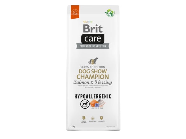 Brit Care Dog Hypoallergenic Dog Show Champion, Salmon&Herring,12 kg