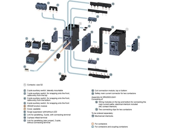 Siemens 3RT2036-1AL20, 114 mm, 62 mm, 122,5 mm, 142 mm, 982 g, 1 styck