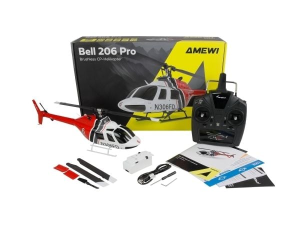 Amewi Bell 206 Pro Brushless CP-Helikopter 6G RTF (25351)