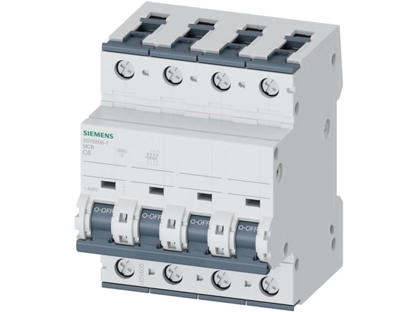 Automatsäkring C 6A, 3P+N, 6kA, 5SY6606-7