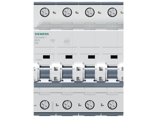 Automatsäkring C 6A, 3P+N, 6kA, 5SY6606-7