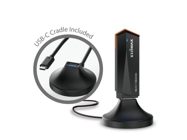 Edimax EW-7822UBE - Nätverksadapter - USB 3.2 Gen 1 - Wi-Fi 7, Wi-Fi 6, Wi-Fi 5