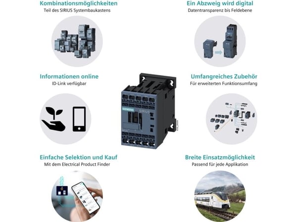 Siemens 3RT2526-2AP00 Kontaktori 2 x bryde-kosketin, 2 x urakosketin 1 kpl 1 kpl