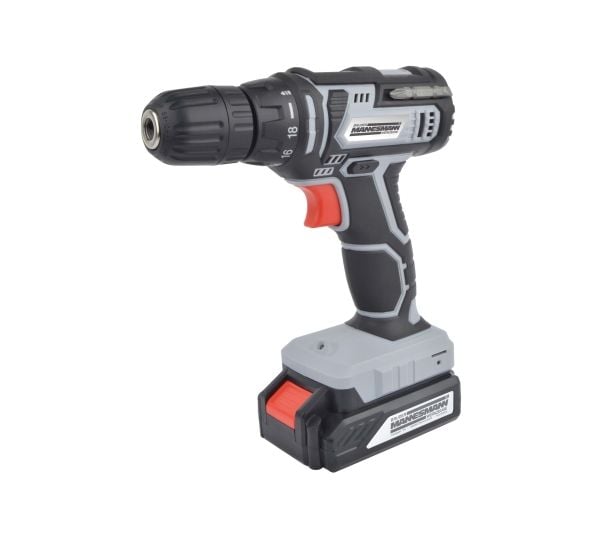 BRÜDER MANNESMANN akkuporakone, 20 Volt, 1 akku litiumioniakulla, 1,3 Ah, portaattomasti säädettävä nopeus - 1 kpl (M17680)