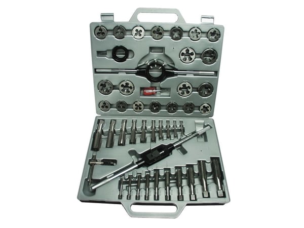 Brüder Mannesmann M53245 Kierteenleikkaussarja 45 osaa metrinen M6, M8, M10, M12, M14, M16, M18, M20, M22, M24