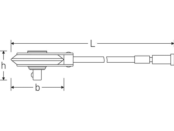STAHLWILLE 54010001, Torque wrench end fitting, Krom, 1 styck, 505 g