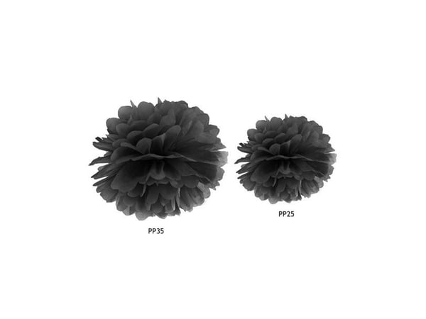 FestFarver små pom-poms svarta