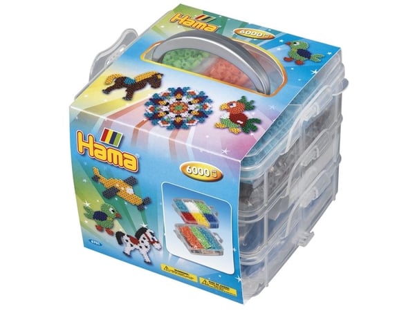 Hama Beads 6701, Lasten askartelusetti, 5 vuosi/vuosia, PVC-muovi, Monivärinen, 6003 kpl