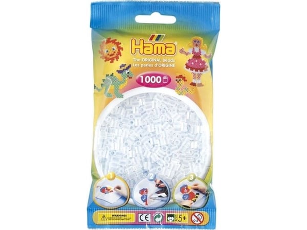 Hama Beads 207-19, Pysselset för barn, 5 År, PVC, Transparent, 1000 styck