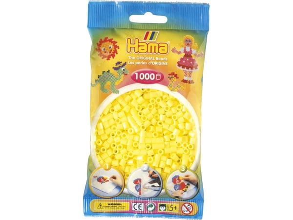 Hama Beads 207-43, Pysselset för barn, 5 År, PVC, Gul, 1000 styck