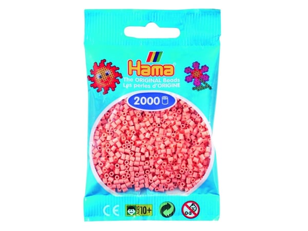 Hama mini perler 2000 stk. mat rosa