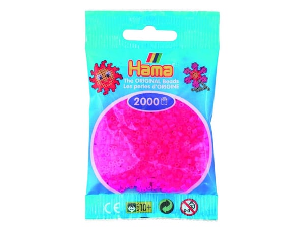 Hama mini perler 2000 stk. neon fuschia