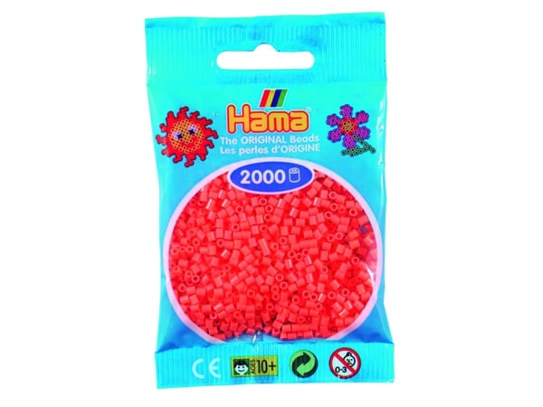 Hama miniperler 2000 stk. pastellrød