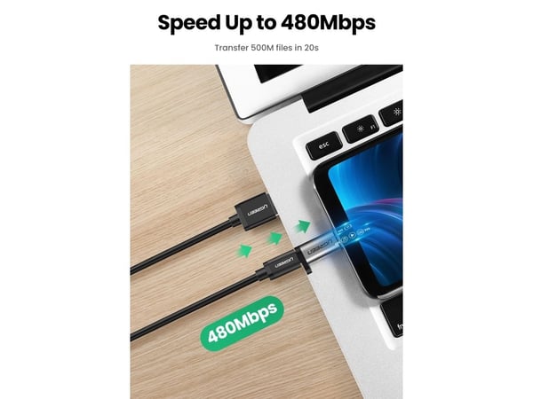Ugreen 50590, Micro USB, USB C, Grå