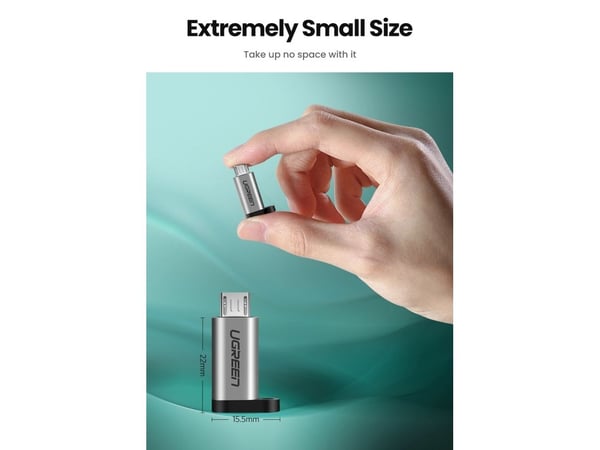 Ugreen 50590, Micro USB, USB C, Grå