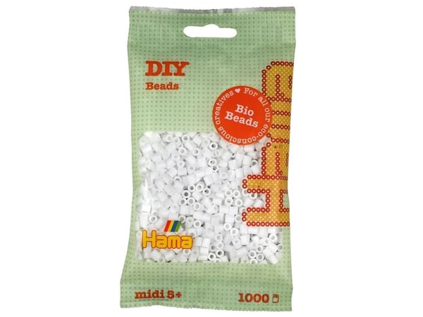 Hama BIO midi-pärlor 1000 st vit