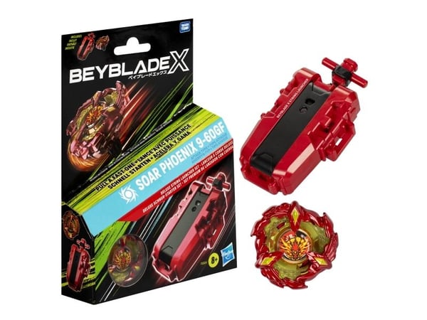 Beyblade X Soar Phoenix Deluxe -narulaukaisinsetti, 8 vuosi/vuosia