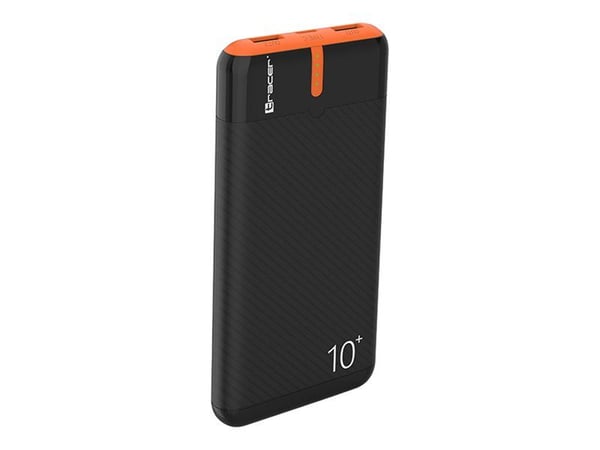 Tracer EnerGo, 10000 mAh, 3,7 V, Sort, Oransje