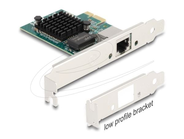 DeLOCK 88204, PCIe, RJ-45, Hunstik, PCIe 1.1, Grå, PC, PC