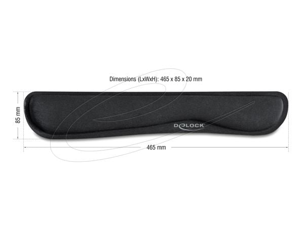 Delock for Keybord / Laptop - Retail - handledsstöd - svart