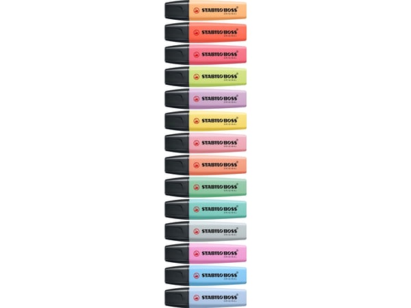 STABILO Boss Original Pastel, 1 styck, Fuchsia, Mejselspets, Svart, Fuchsia, Frozen fuchsia, Plast