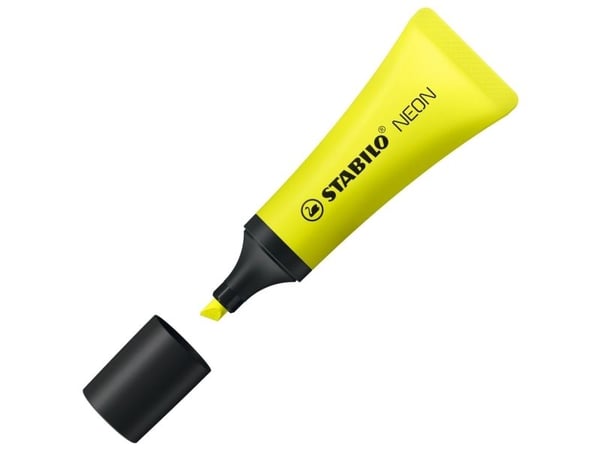 STABILO Neon Överstrykningspenna Gul - (10 st.)