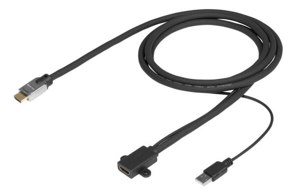 VivoLink Pro - Hög hastighet - HDMI-kabel med Ethernet - HDMI till HDMI, USB (endast ström) - 5 m - svart - USB-ström, 4K60 Hz (4096 x 2160) stöd