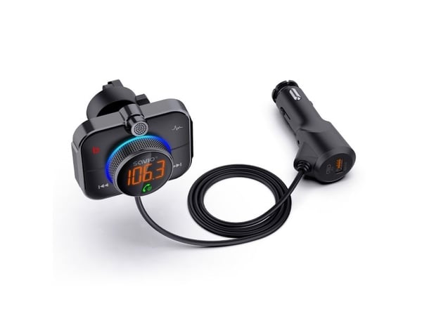 Savio TR-14 Transmitter FM z Bluetooth i ladowarka PD, Analog &amp; digital, FM, 87,6 - 107,9 Mhz, Bluetooth/USB, MicroSD (TransFlash), Cigarrtändare
