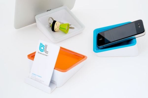 Bluelounge Nest, E-Bok leser, Mobiltelefon/smarttelefon, Plate / UMPC, Passiv holder, Innendørs, Blå, Hvit