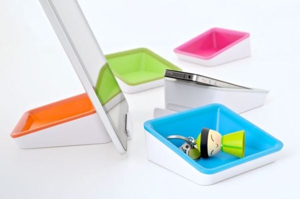 Bluelounge Nest, E-Bok leser, Mobiltelefon/smarttelefon, Plate / UMPC, Passiv holder, Innendørs, Blå, Hvit