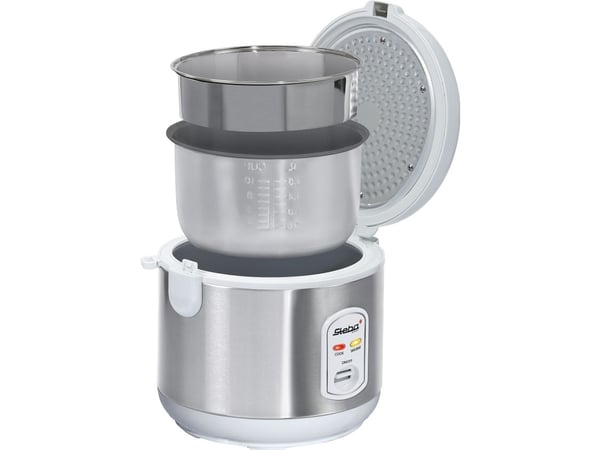 Steba RK 2 - Riskokare - 1.8 liter - 700 W - rostfritt stål / vitt