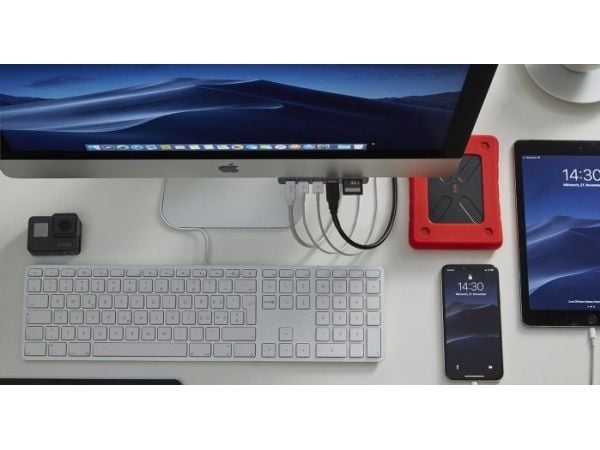 HUB USB LMP 1x SD 1x USB-C 1x microSD + 3x USB-A 3.0 (LMP-USBC-ATT-HUB-SL)